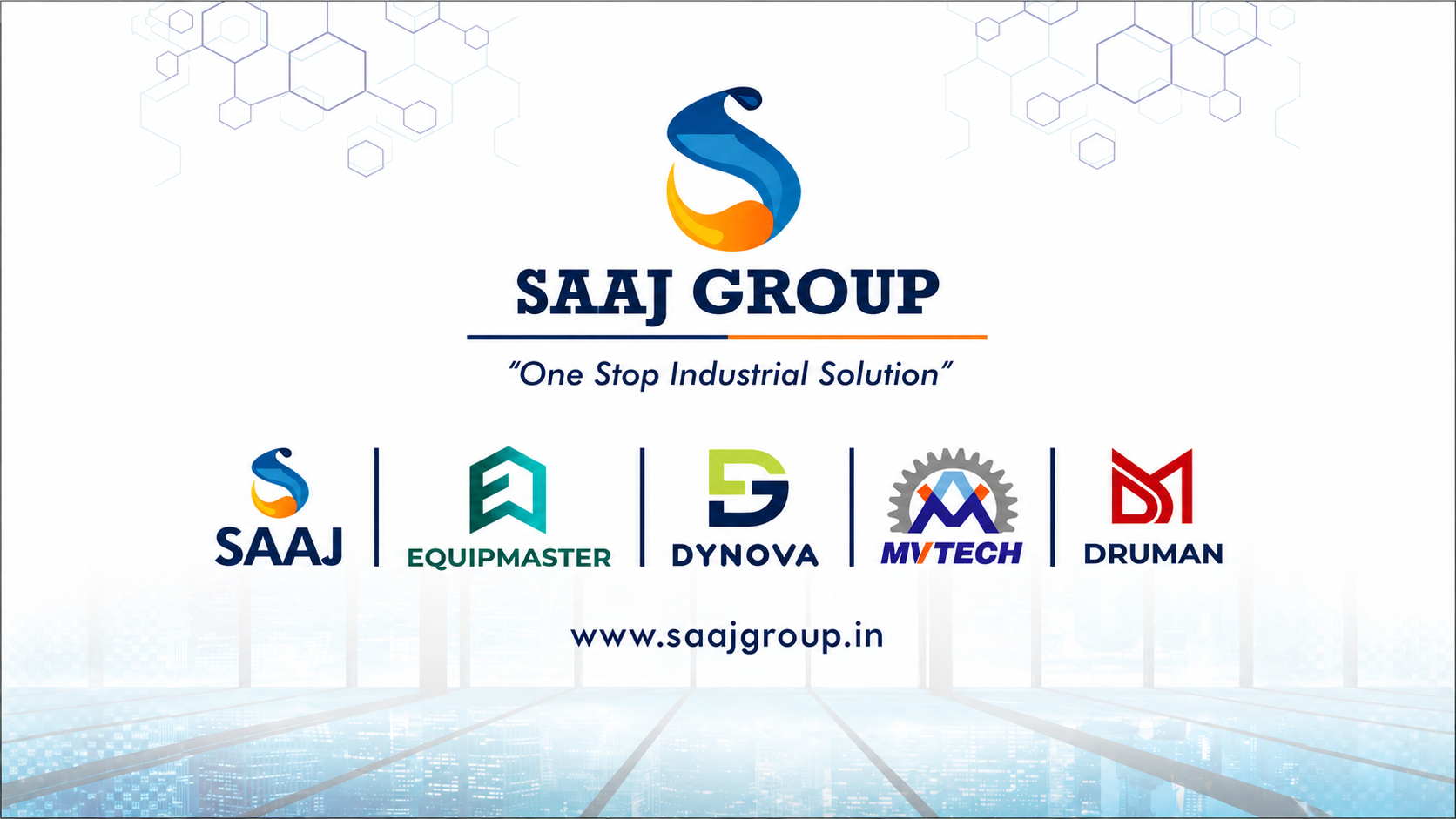 SAAJ Group ecosystem — SAAJ, Equipmaster, Dynova, MVTech, Druman